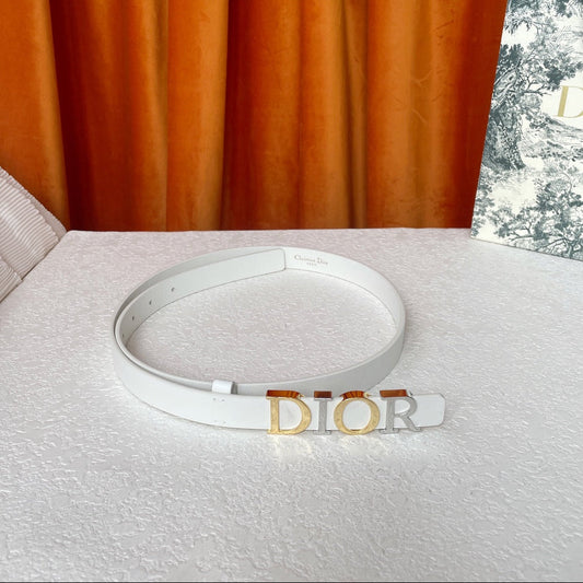 DIOR 25S BELT 20 MM IN WHITE CALFSKIN 562163 - 30