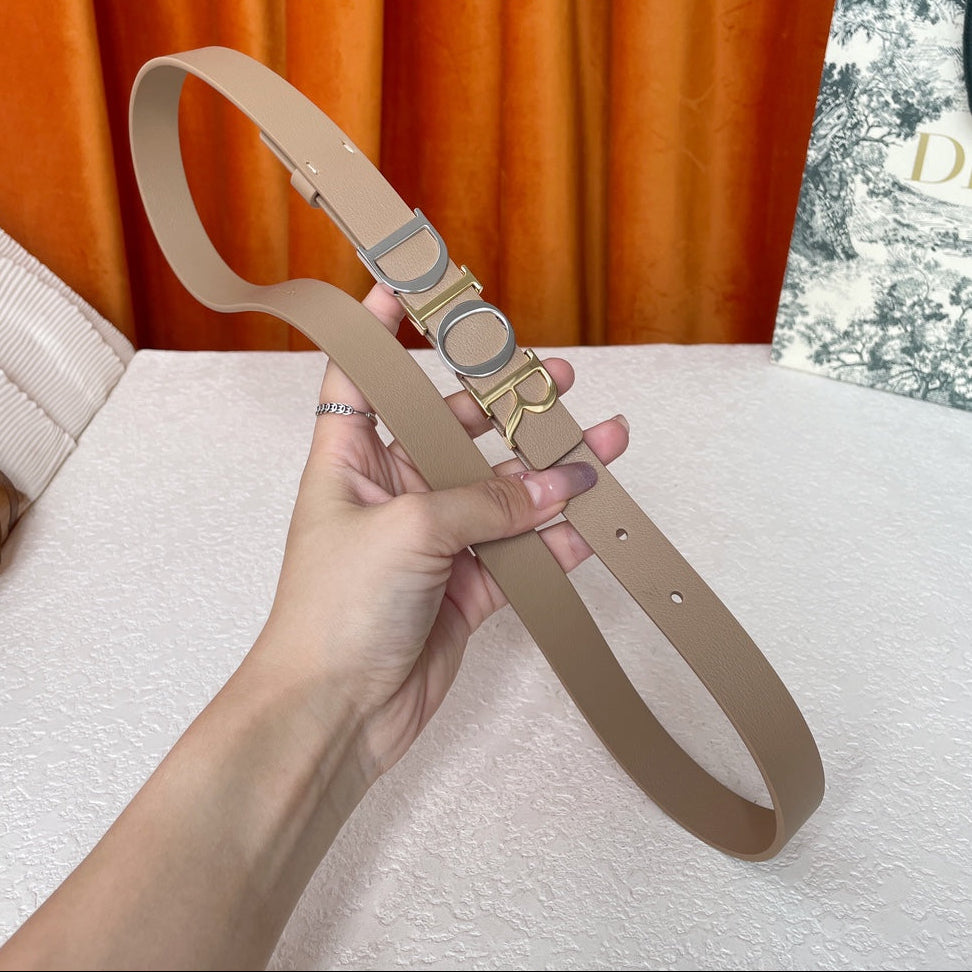 DIOR 25S BELT 20 MM IN GREY BROWN CALFSKIN 562164 - 30