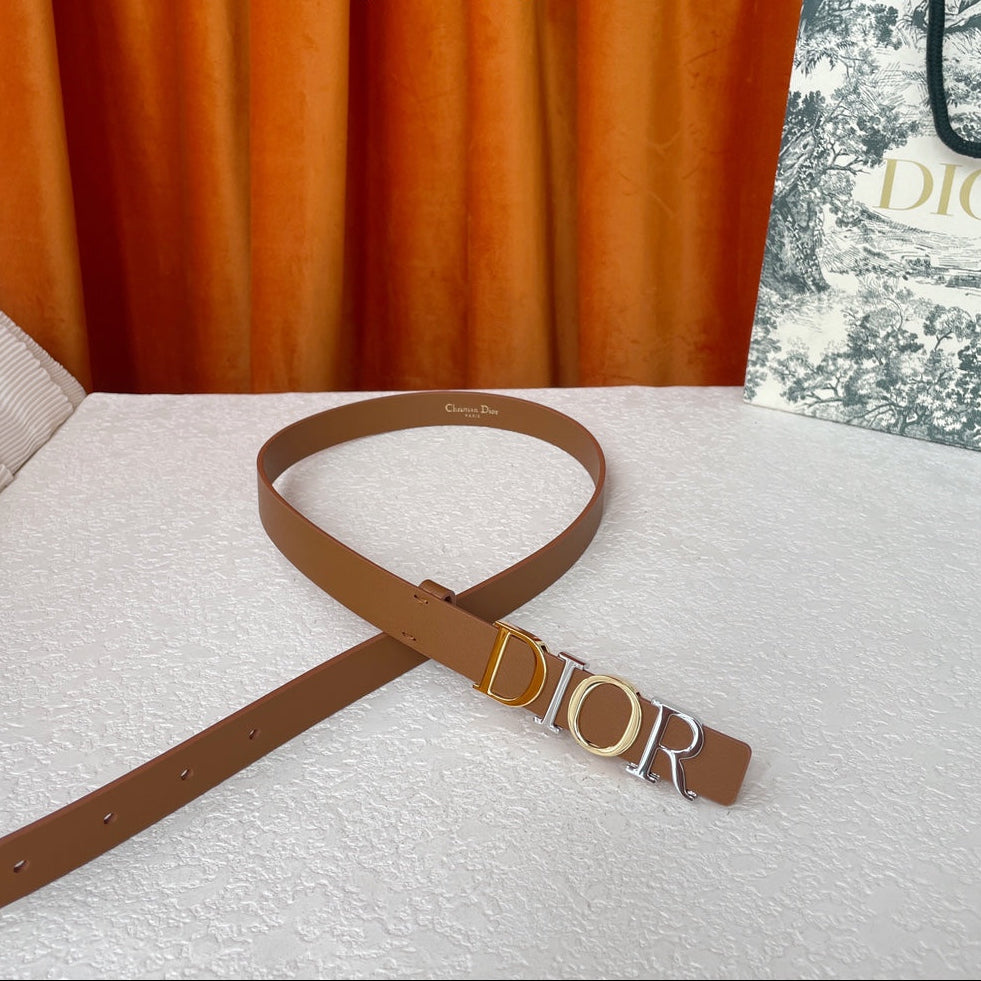 DIOR 25S BELT 20 MM IN BROWN CALFSKIN 562165 - 30