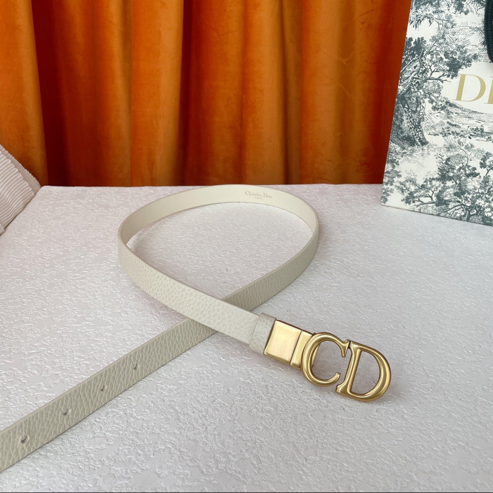 DIOR 25S BELT 20 MM IN CREAM WHITE CALFSKIN 563225 - 30