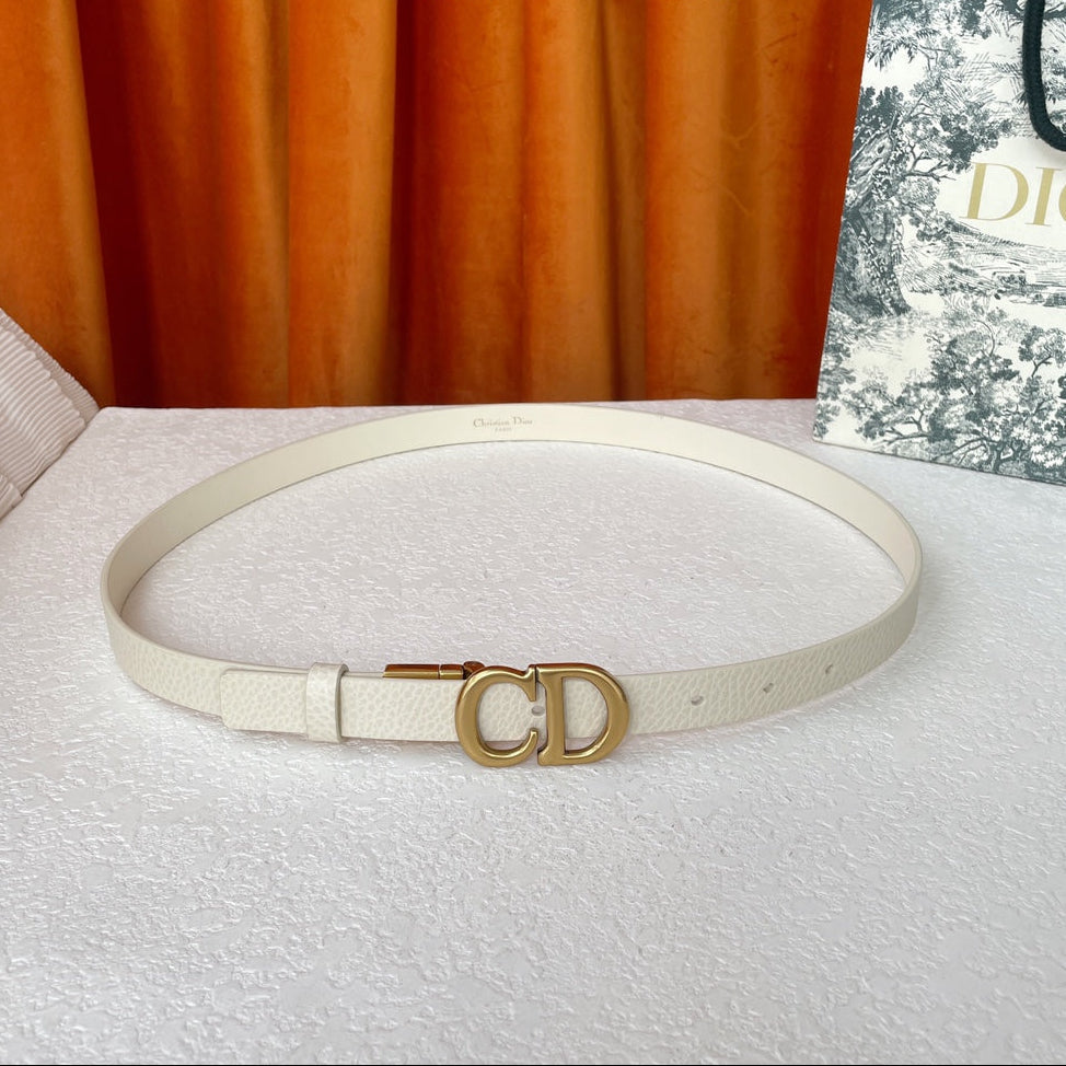 DIOR 25S BELT 20 MM IN CREAM WHITE CALFSKIN 563225 - 30