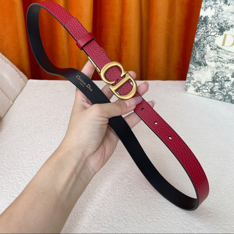 DIOR 25S BELT 20 MM IN RED CALFSKIN 563226 - 30