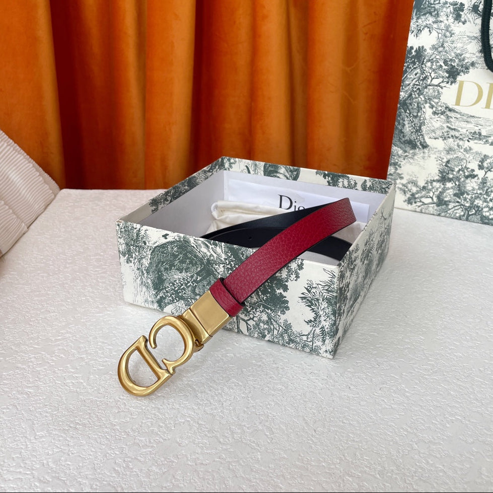 DIOR 25S BELT 20 MM IN RED CALFSKIN 563226 - 30