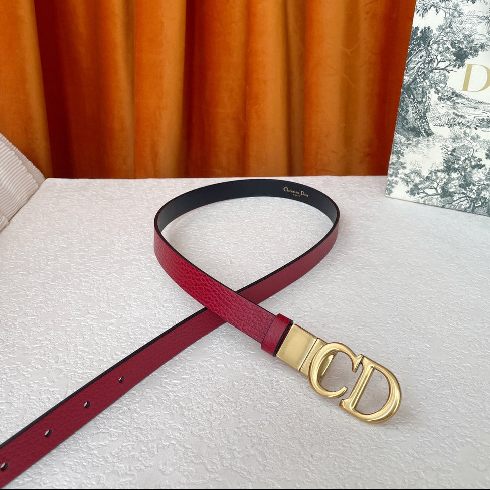 DIOR 25S BELT 20 MM IN RED CALFSKIN 563226 - 30