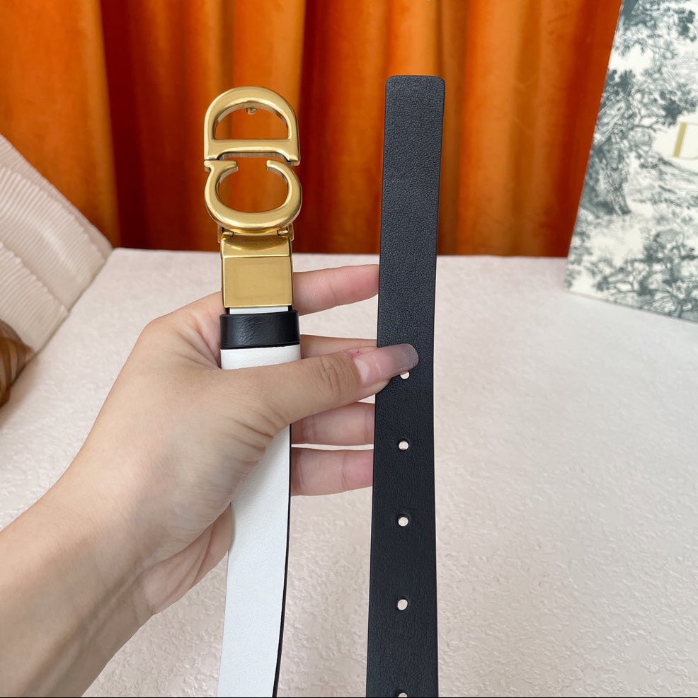 DIOR 25S BELT 20 MM IN WHITE CALFSKIN 563227 - 30