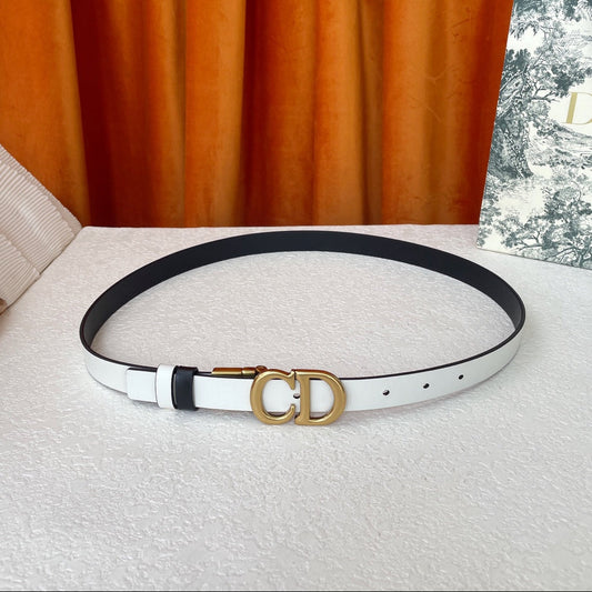 DIOR 25S BELT 20 MM IN WHITE CALFSKIN 563227 - 30