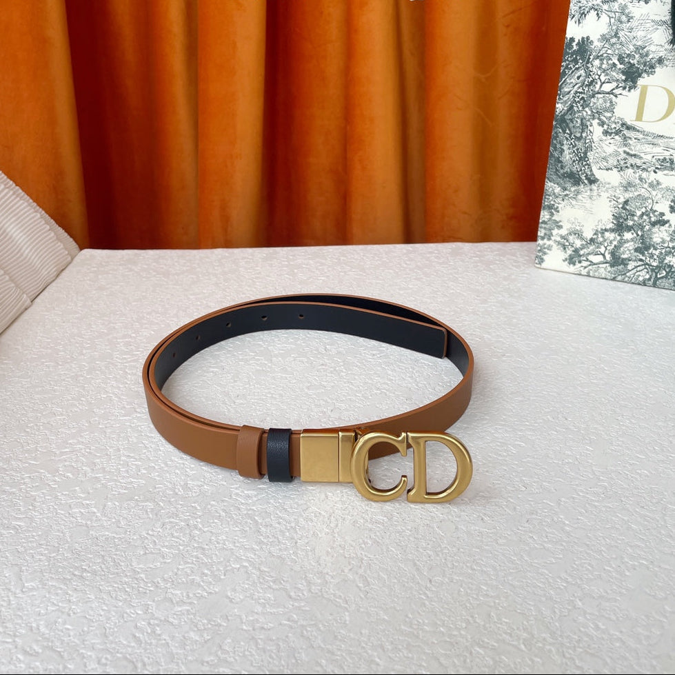 DIOR 25S BELT 20 MM IN BROWN CALFSKIN 563228 - 30
