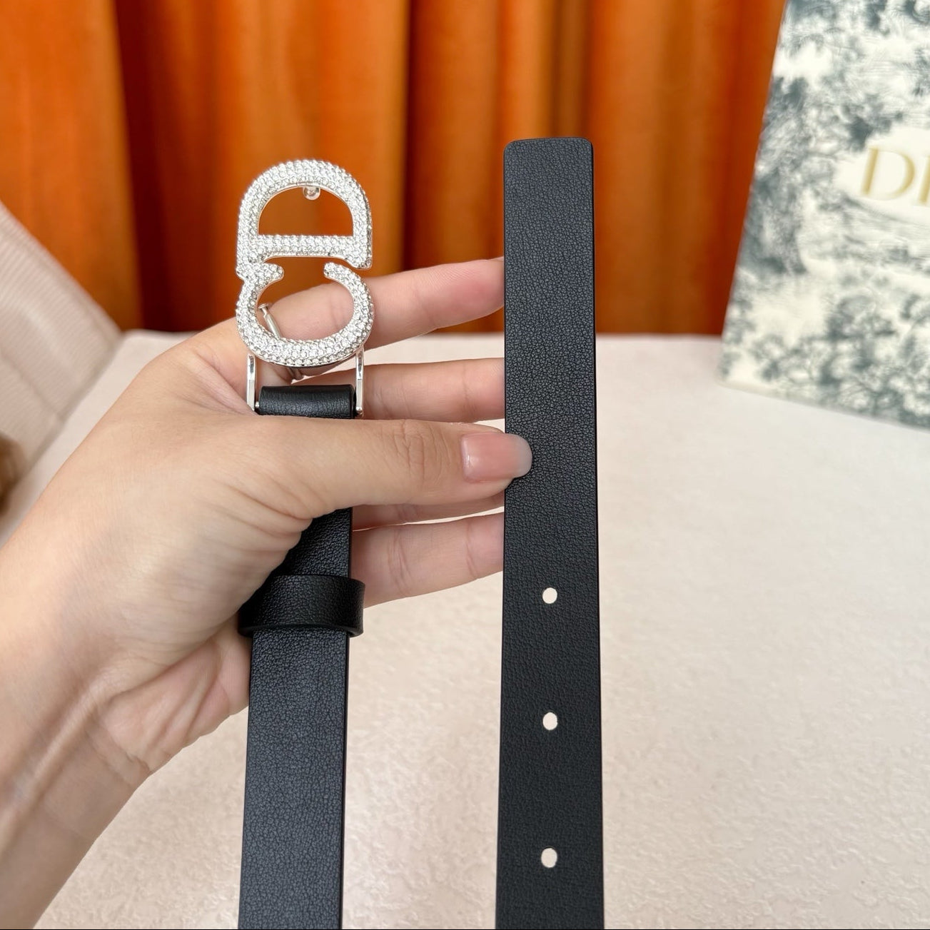 DIOR 25S BELT 20 MM IN BLACK CALFSKIN 595243 - 30