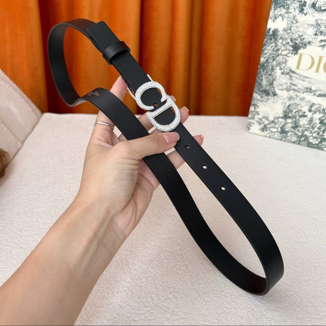 DIOR 25S BELT 20 MM IN BLACK CALFSKIN 595243 - 30