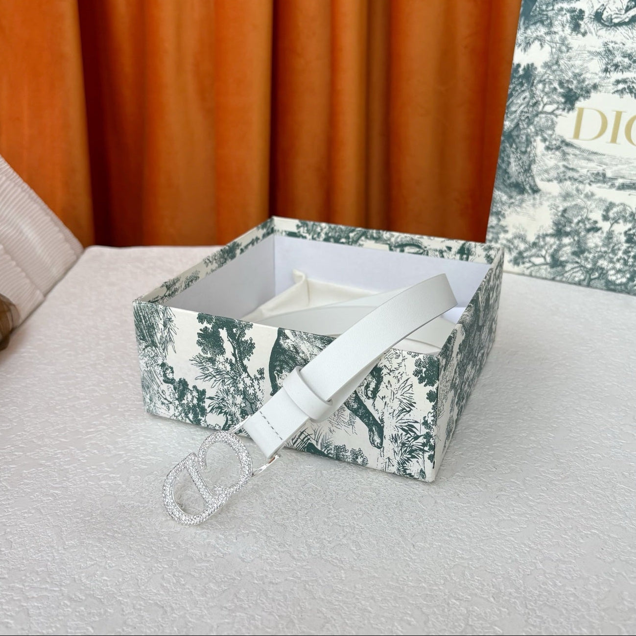 DIOR 25S BELT 20 MM IN WHITE CALFSKIN 595245 - 30