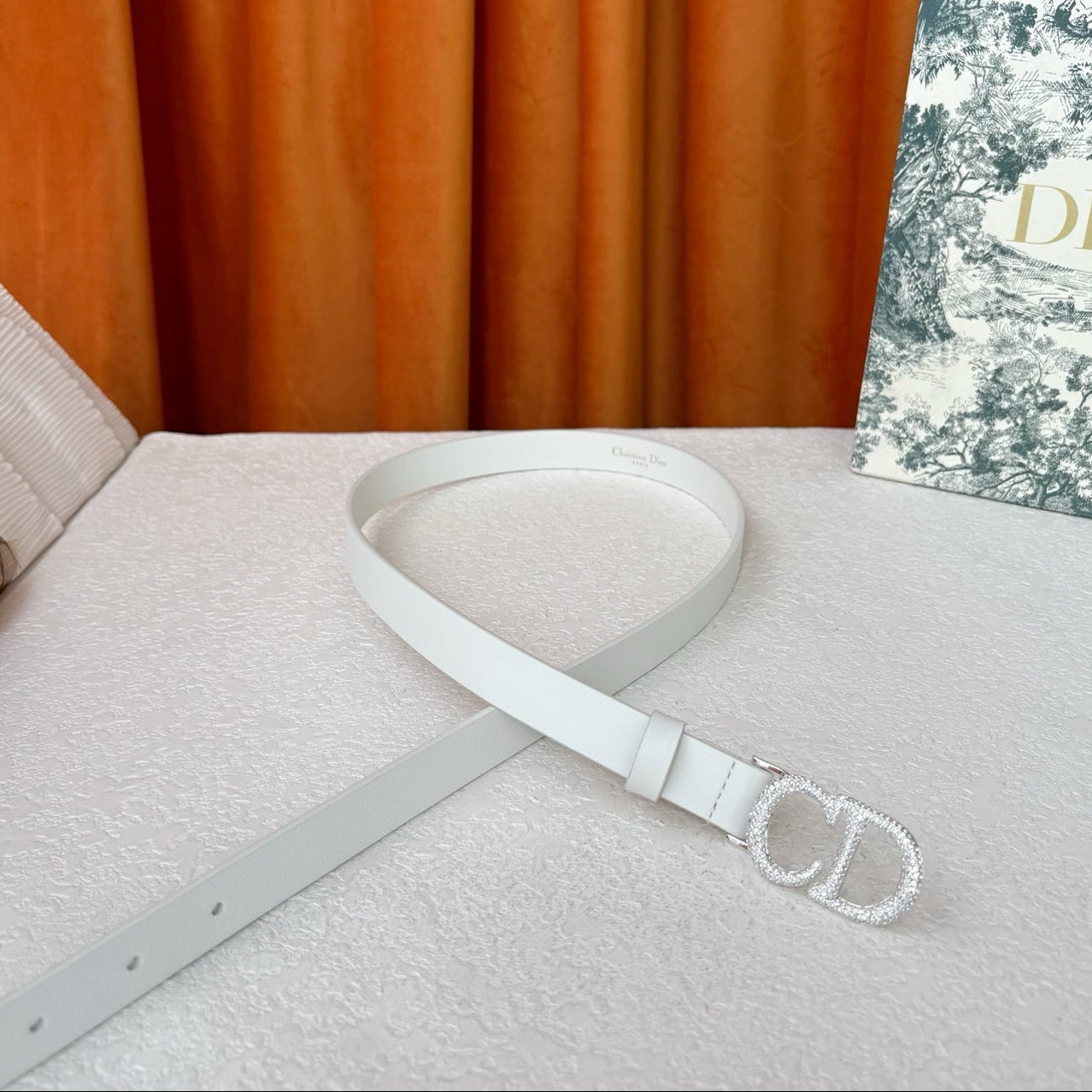 DIOR 25S BELT 20 MM IN WHITE CALFSKIN 595245 - 30