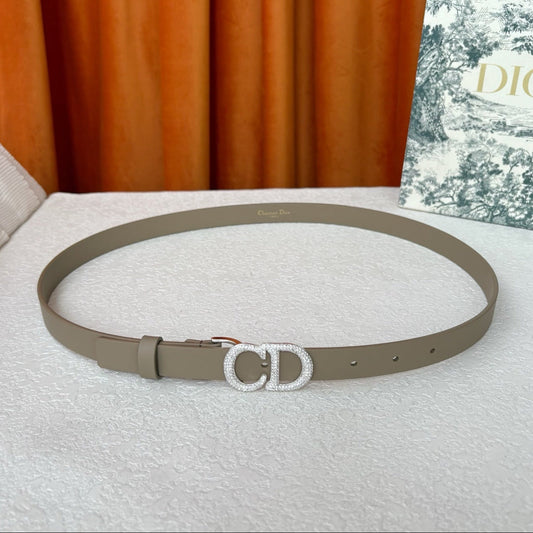 DIOR 25S BELT 20 MM IN BEIGE-GREY CALFSKIN 595247 - 30