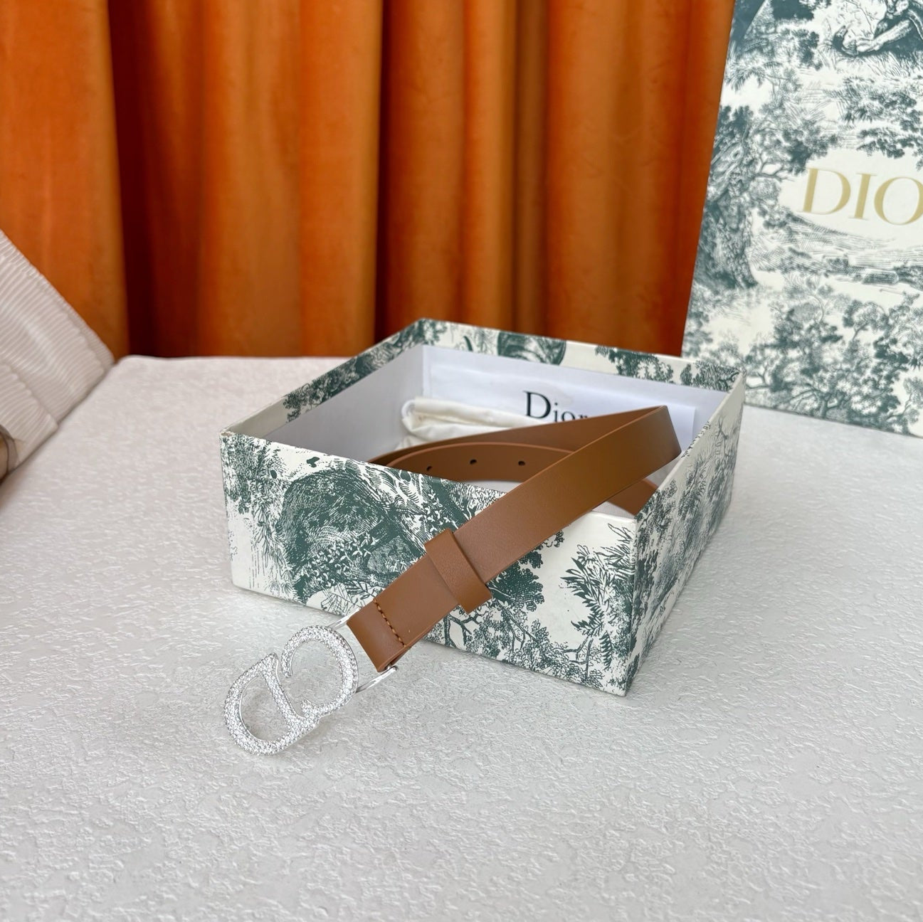 DIOR 25S BELT 20 MM IN BROWN CALFSKIN 595249 - 30