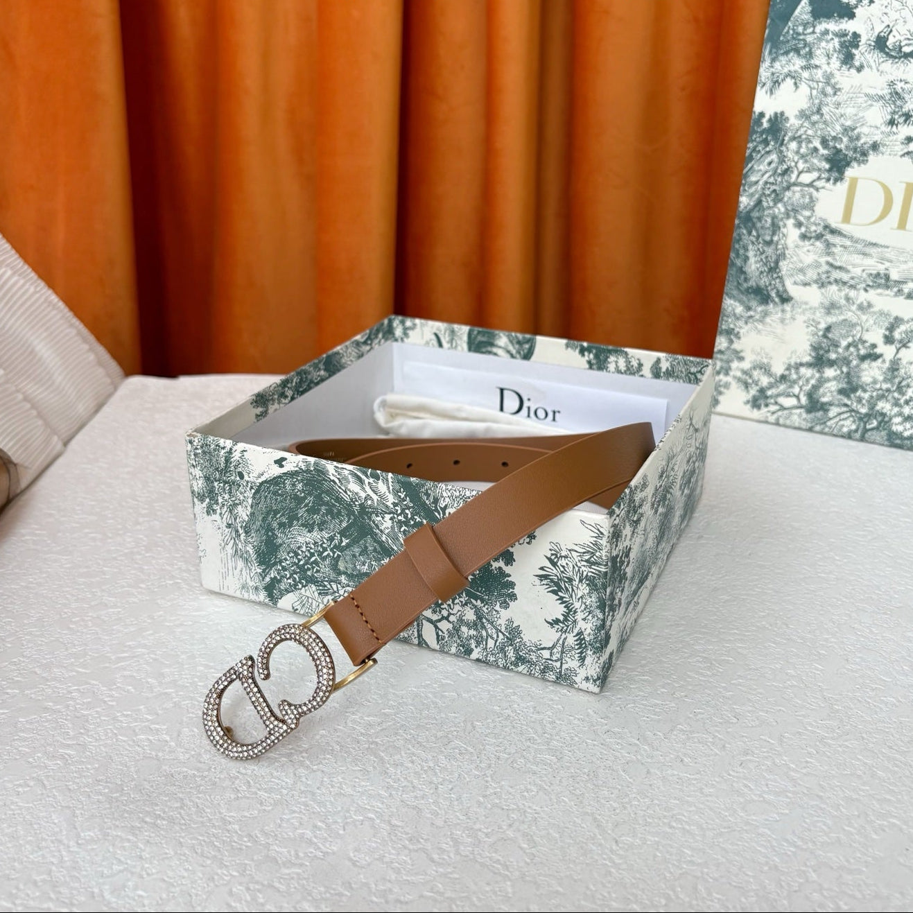 DIOR 25S BELT 20 MM IN BROWN CALFSKIN 595250 - 30