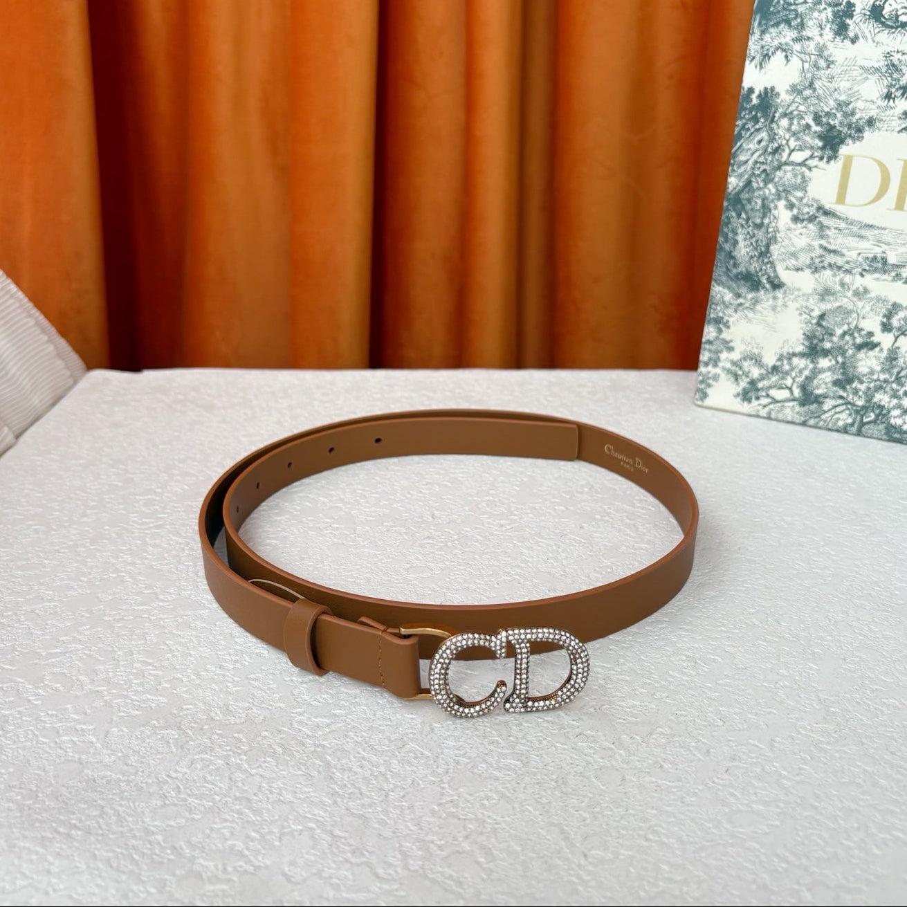 DIOR 25S BELT 20 MM IN BROWN CALFSKIN 595250 - 30