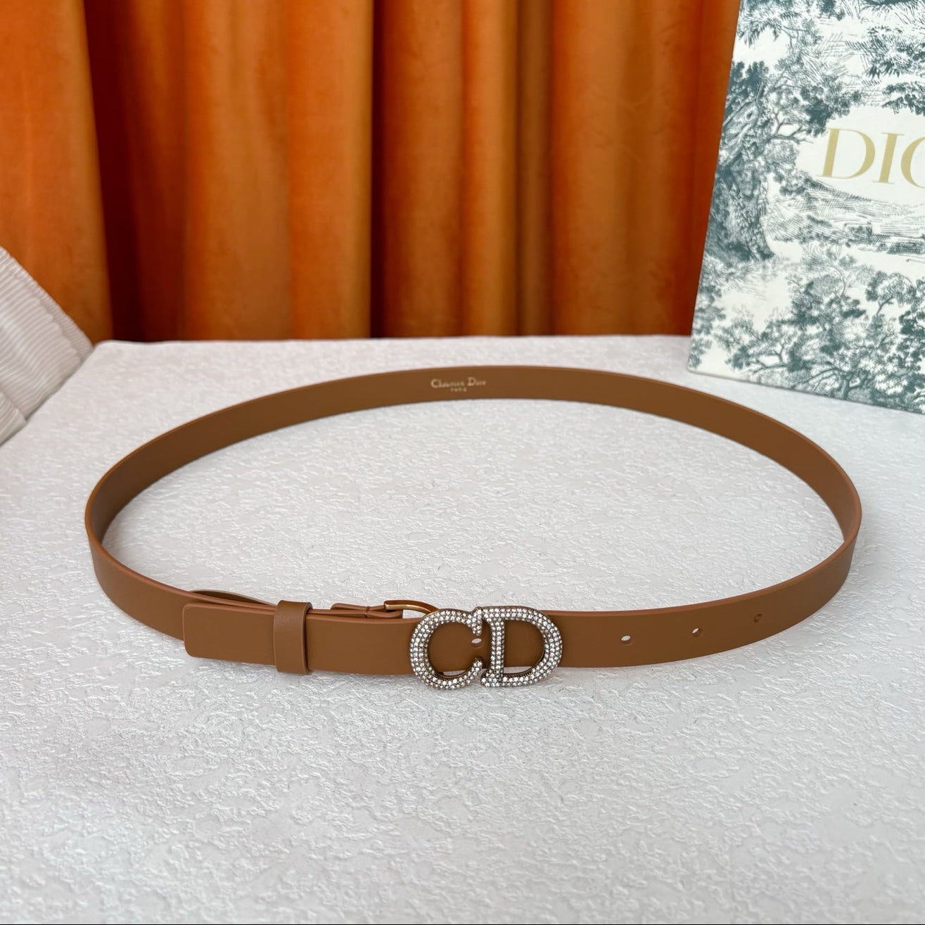 DIOR 25S BELT 20 MM IN BROWN CALFSKIN 595250 - 30