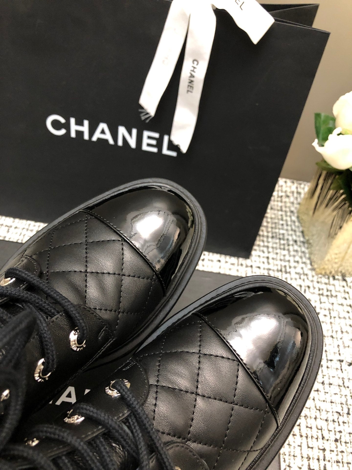 SHORT BOOTS BLACK LAMBSKIN - 34