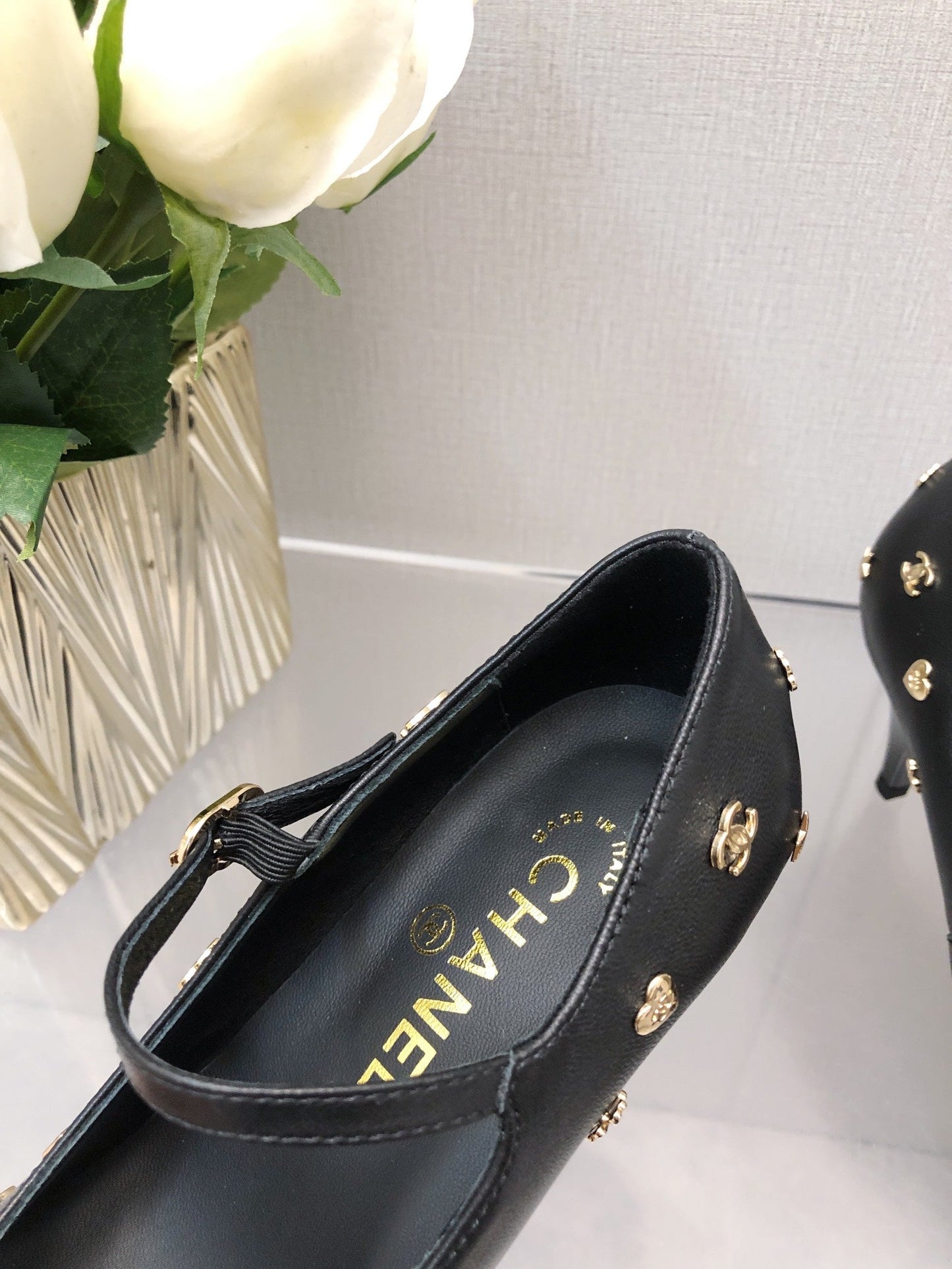 MARY JANE BLACK LAMBSKIN ATTACH METAL - 34