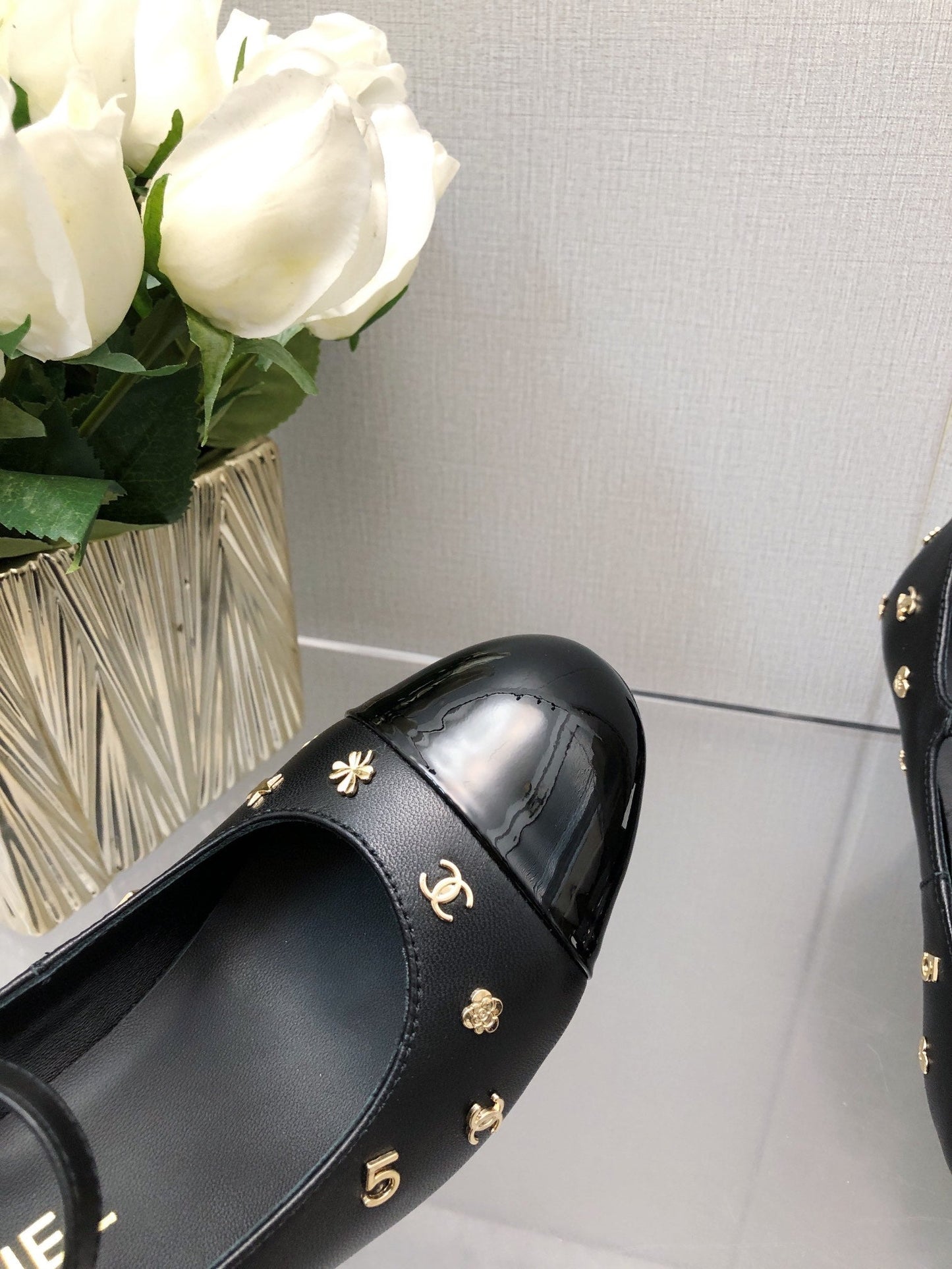 MARY JANE BLACK LAMBSKIN ATTACH METAL - 34