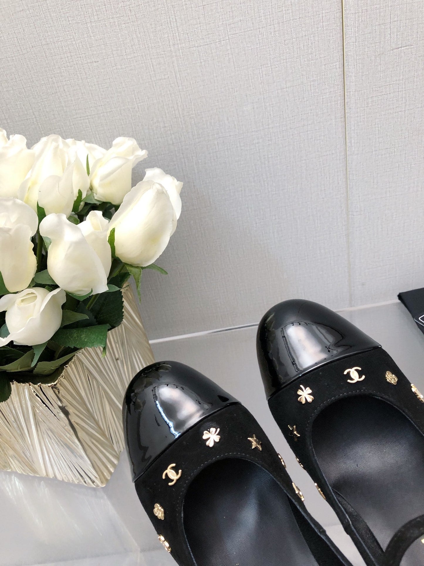 MARY JANE BLACK SUEDE AND LAMBSKIN ATTACH METAL - 34