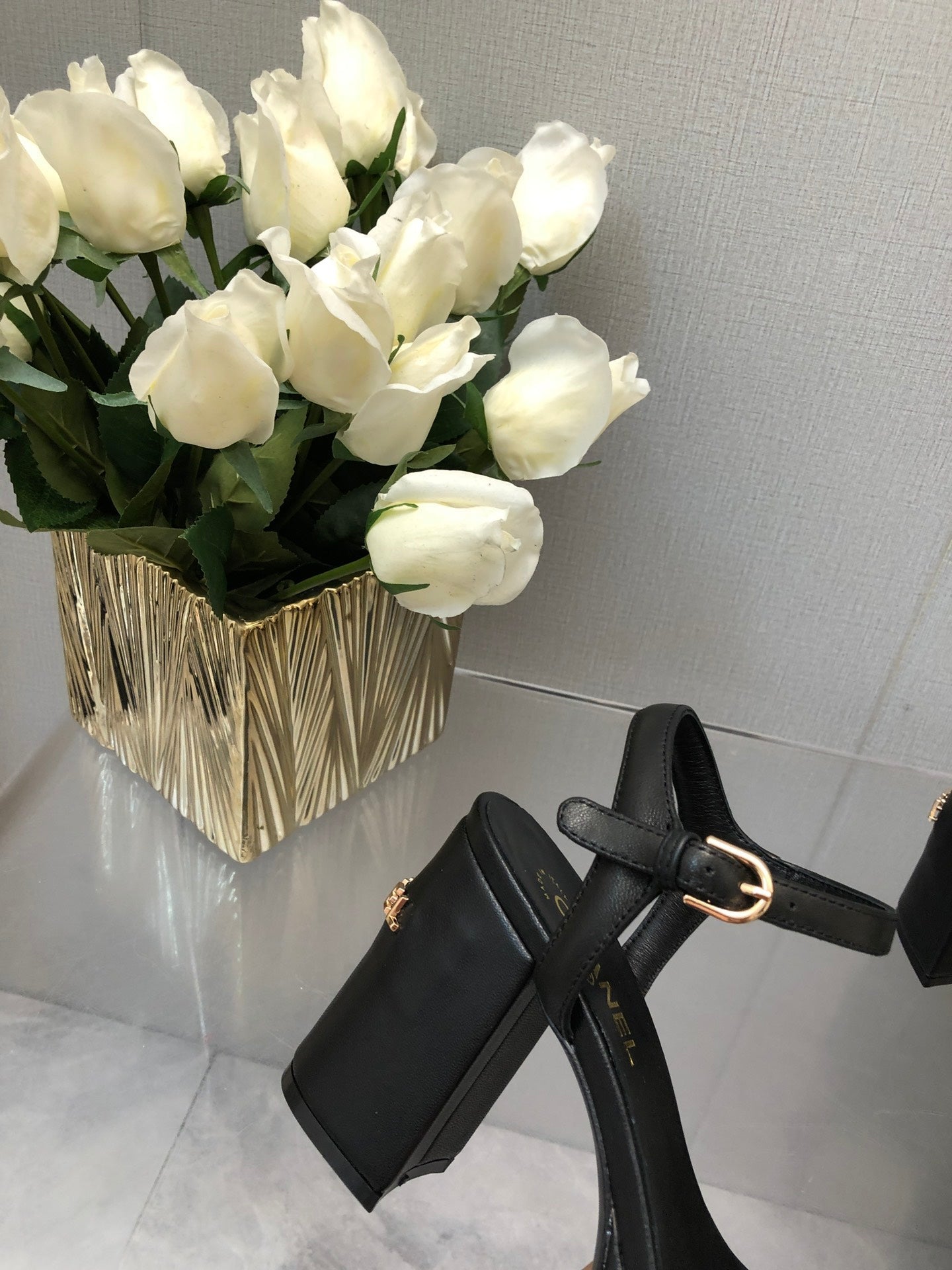 BLOCK HEEL 9 CM SANDAL IN BLACK LAMBSKIN - 35