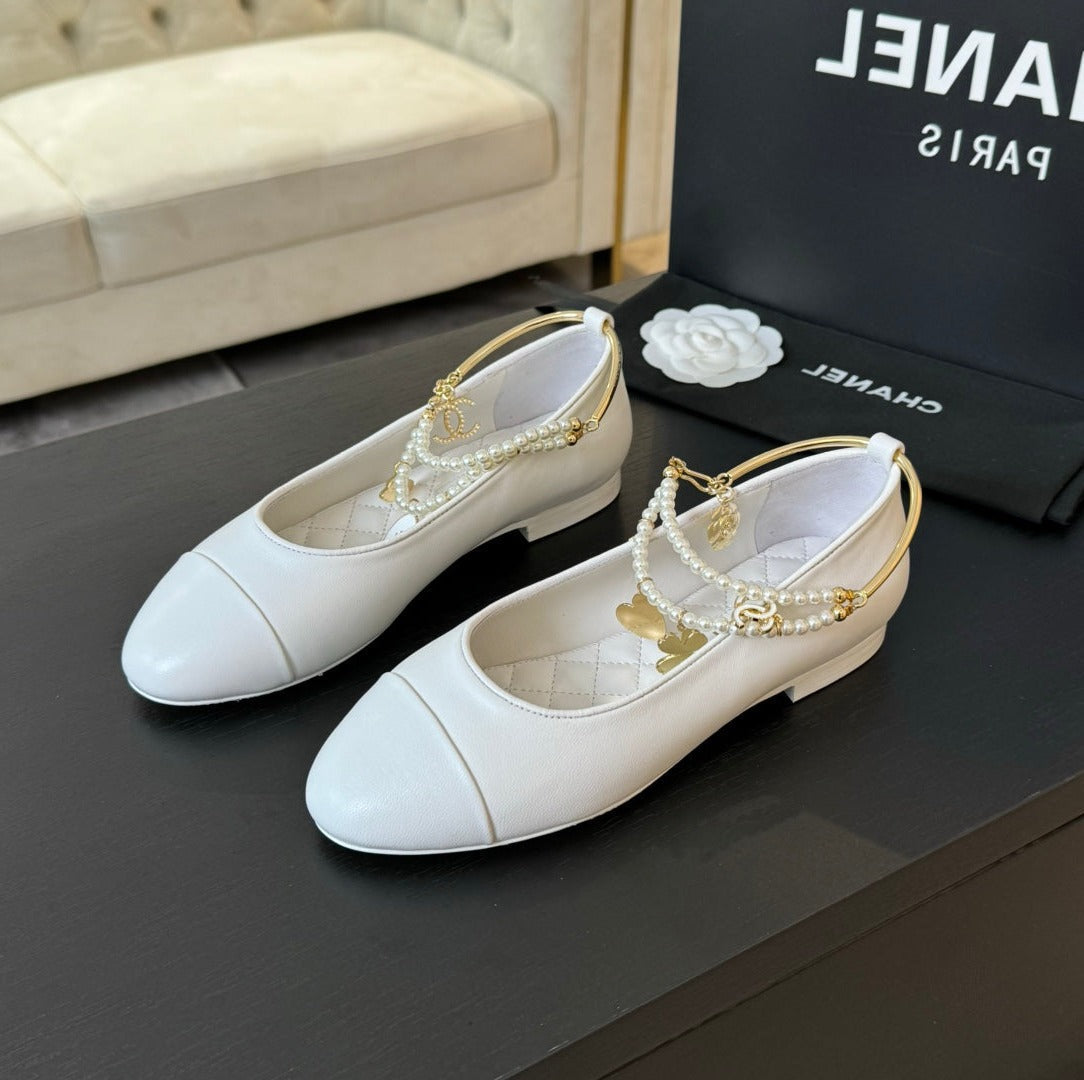 Double Strap Chunky Heel Mary Jane Shoes White - 35