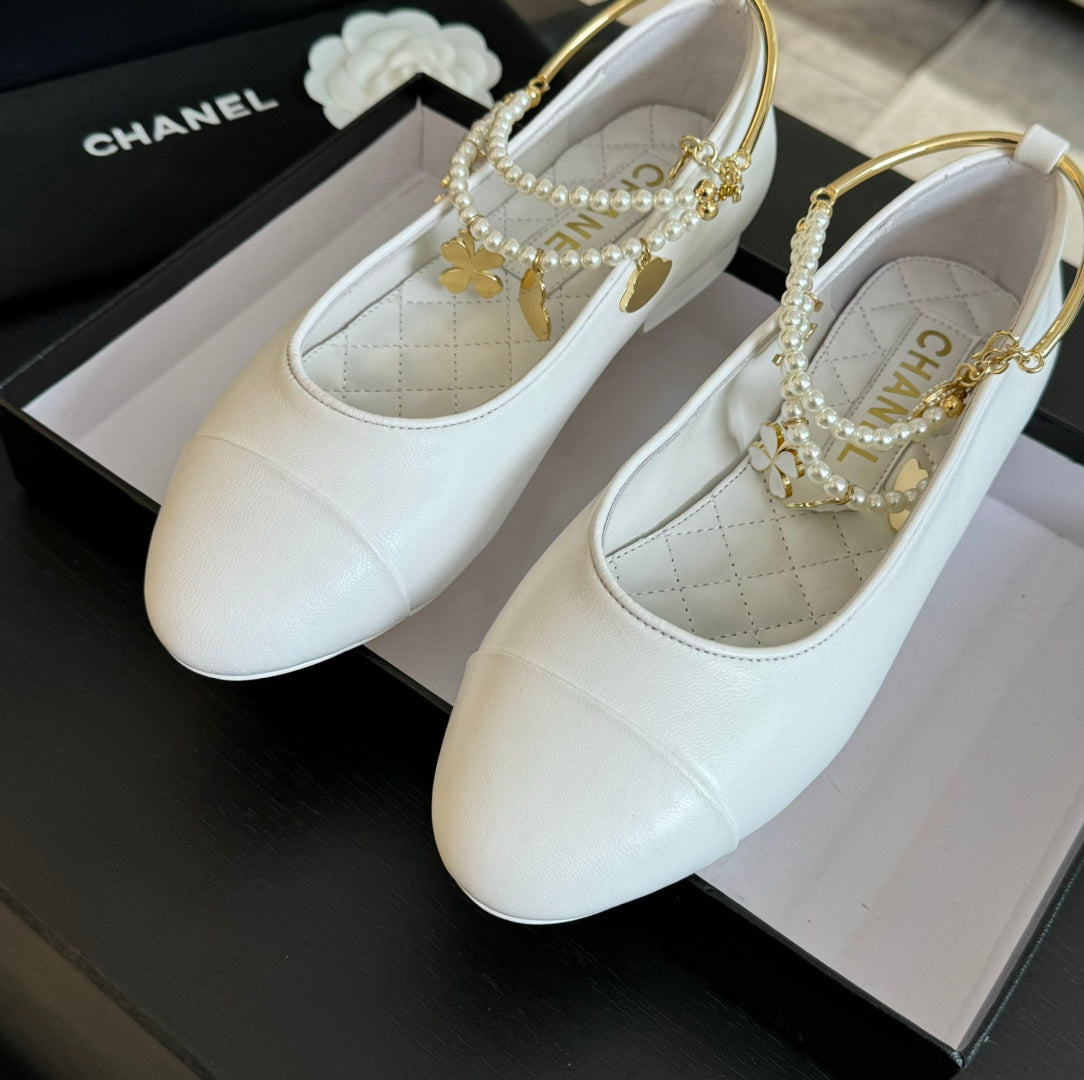 Double Strap Chunky Heel Mary Jane Shoes White - 35