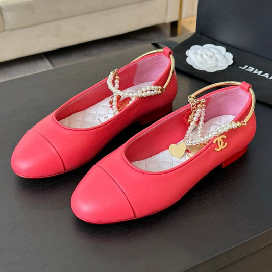 Double Strap Chunky Heel Mary Jane Shoes Red Pink - 35