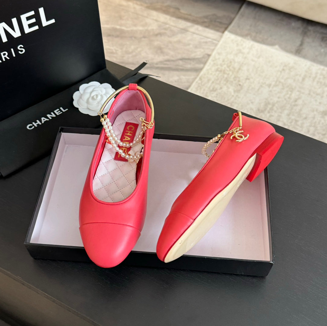 Double Strap Chunky Heel Mary Jane Shoes Red Pink - 35
