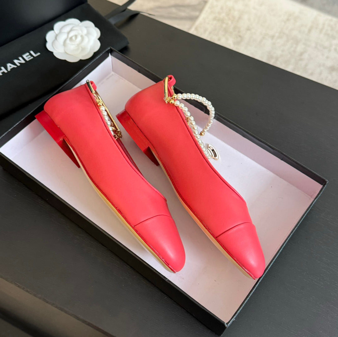 Double Strap Chunky Heel Mary Jane Shoes Red Pink - 35