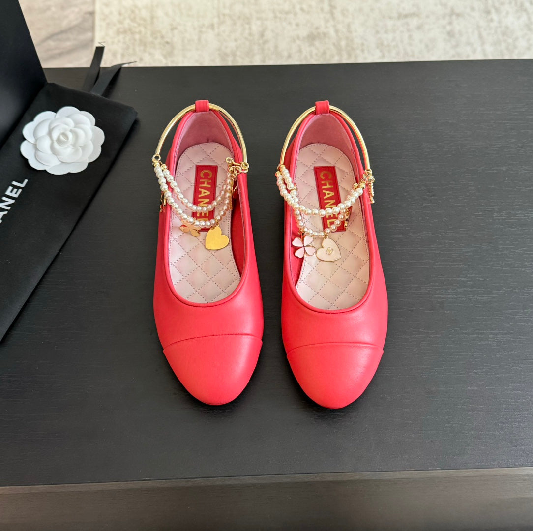 Double Strap Chunky Heel Mary Jane Shoes Red Pink - 35