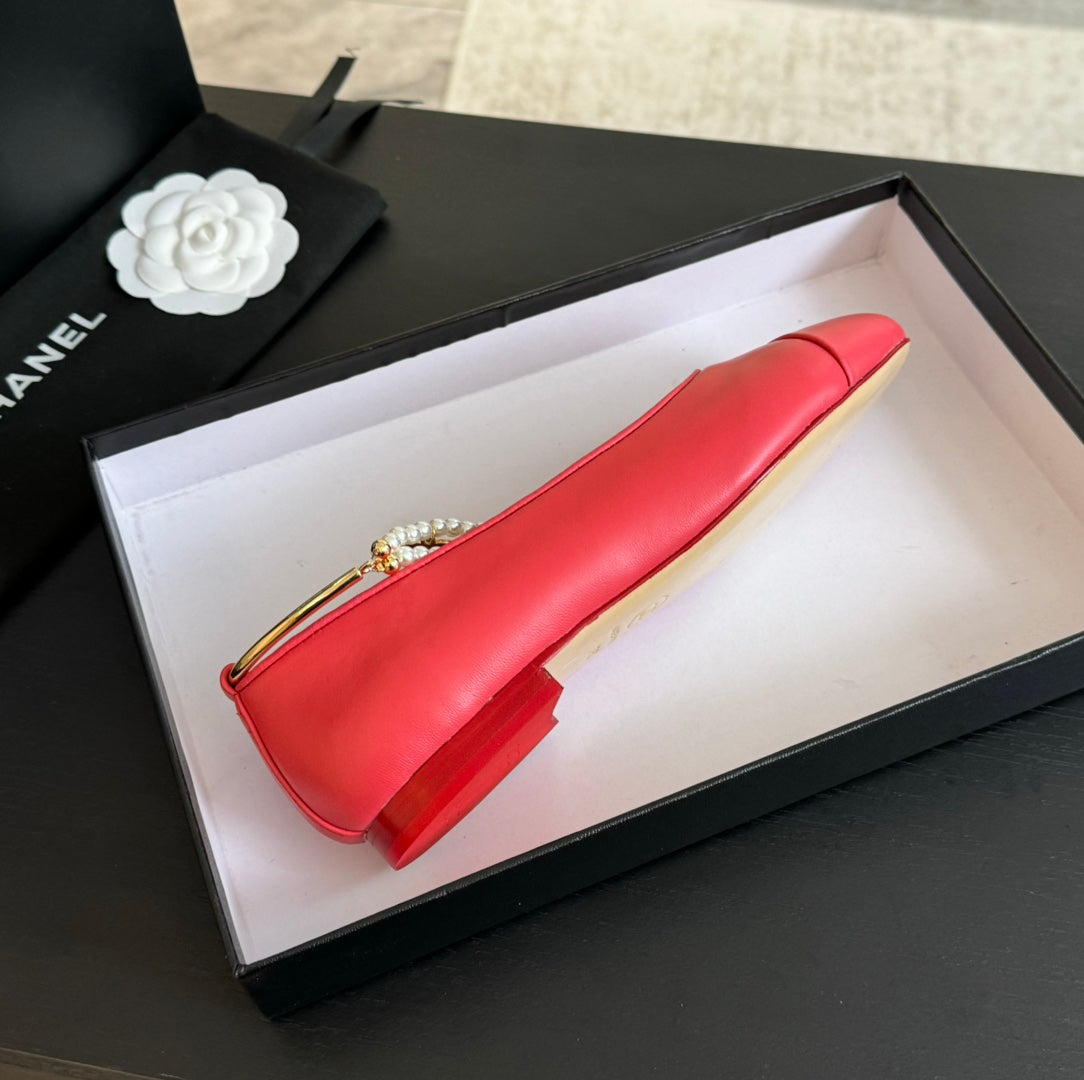 Double Strap Chunky Heel Mary Jane Shoes Red Pink - 35