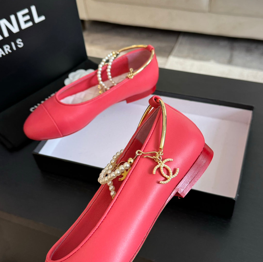 Double Strap Chunky Heel Mary Jane Shoes Red Pink - 35