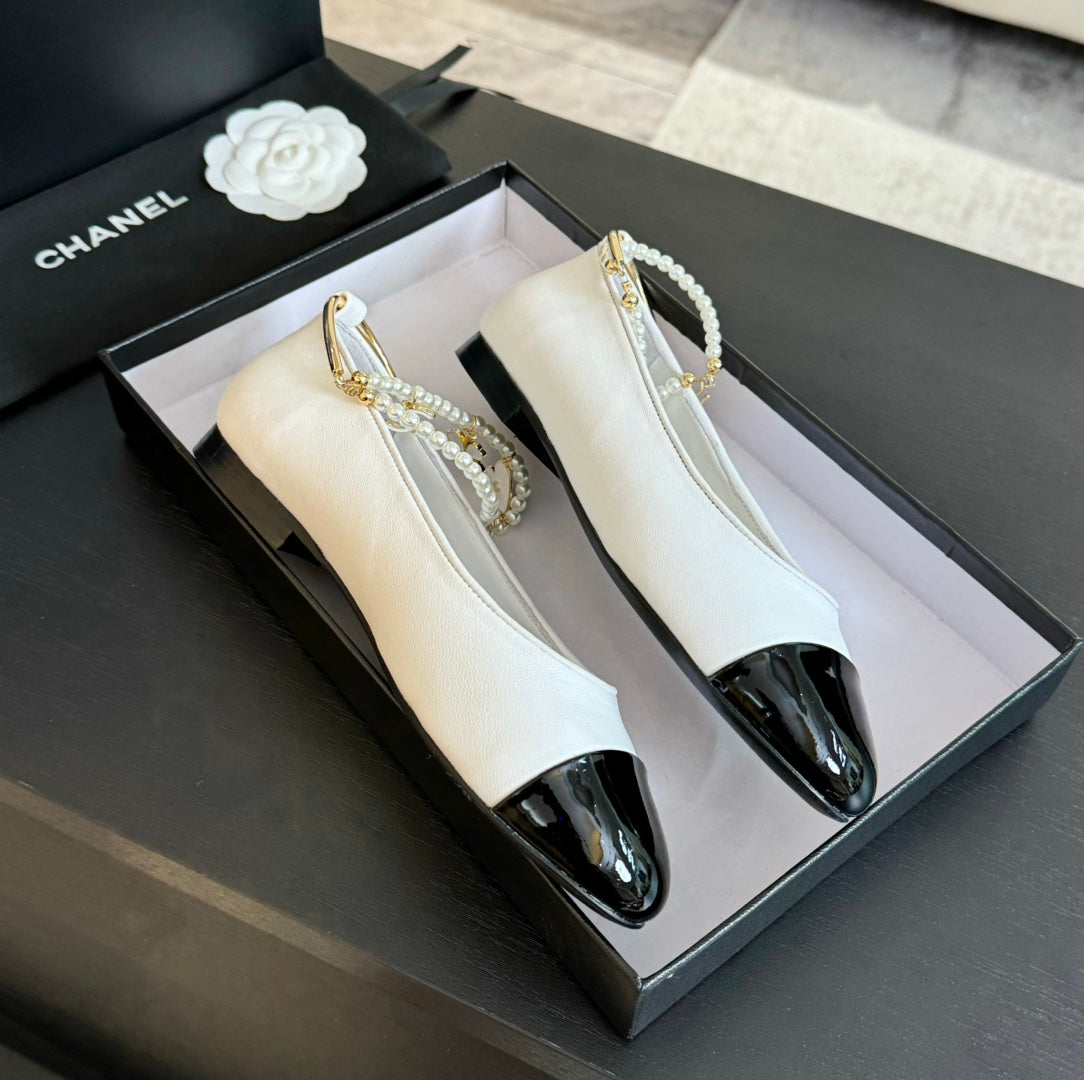 Double Strap Chunky Heel Mary Jane Shoes White Black - 35