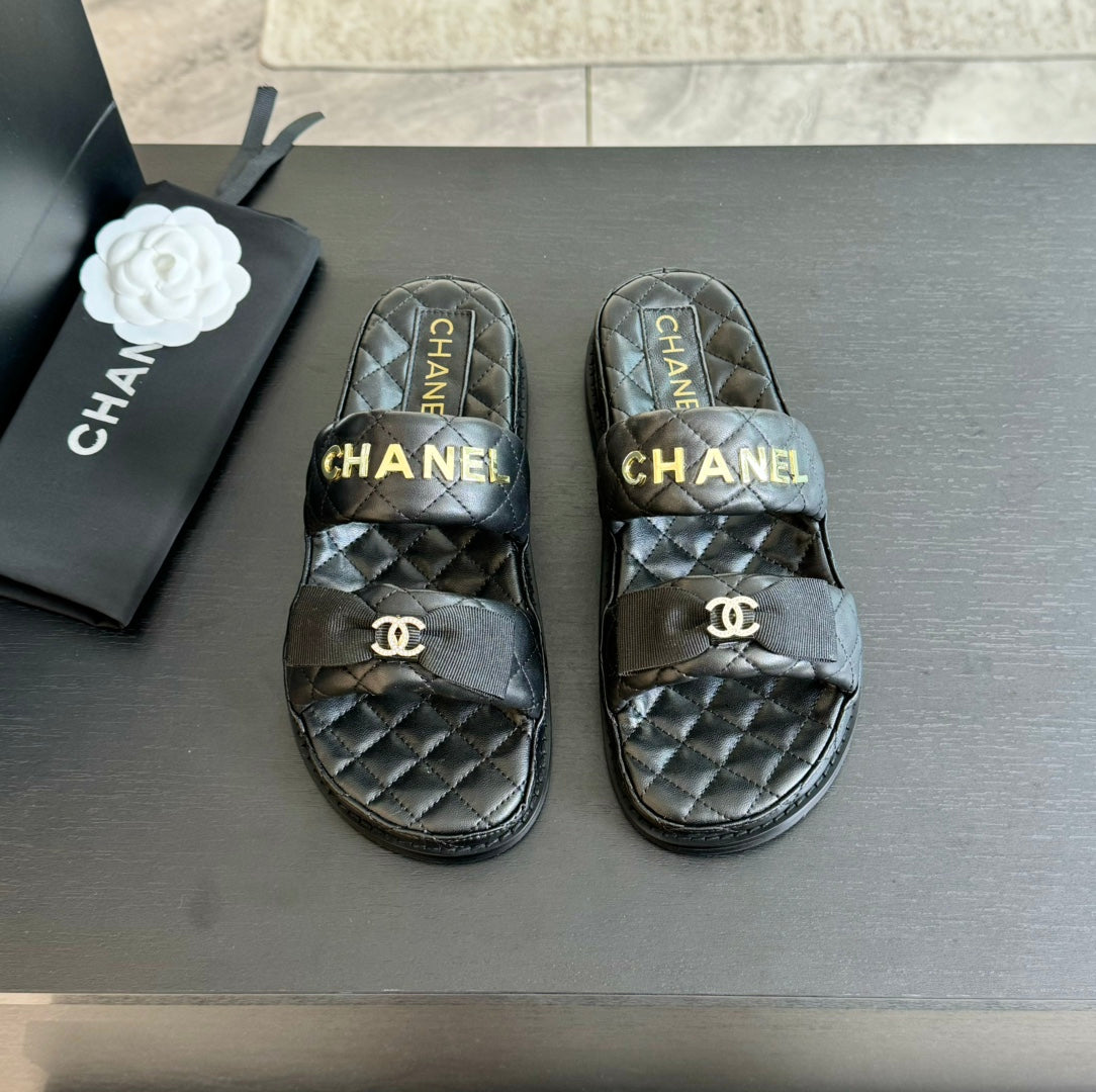 Mule Sandals Lambskin Black - 34