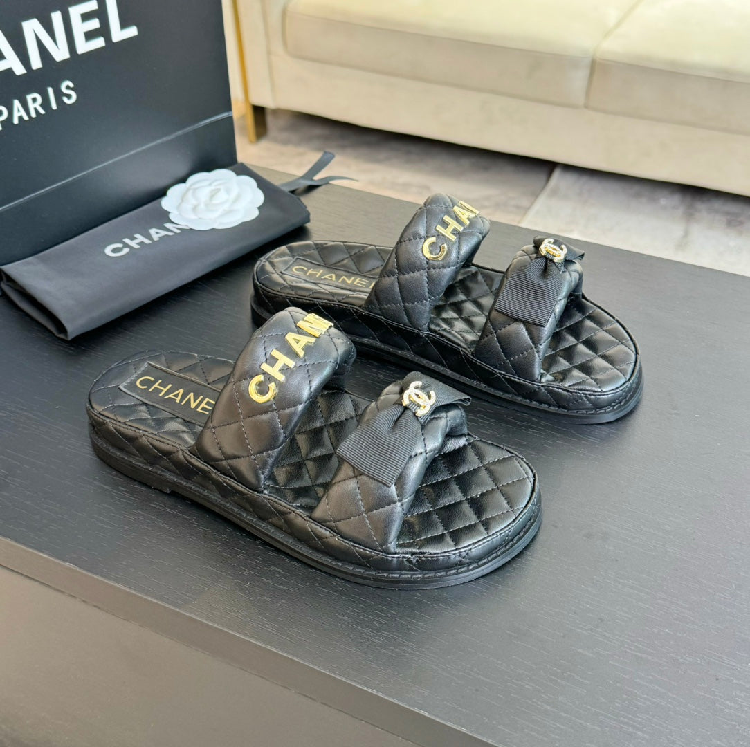 Mule Sandals Lambskin Black - 34