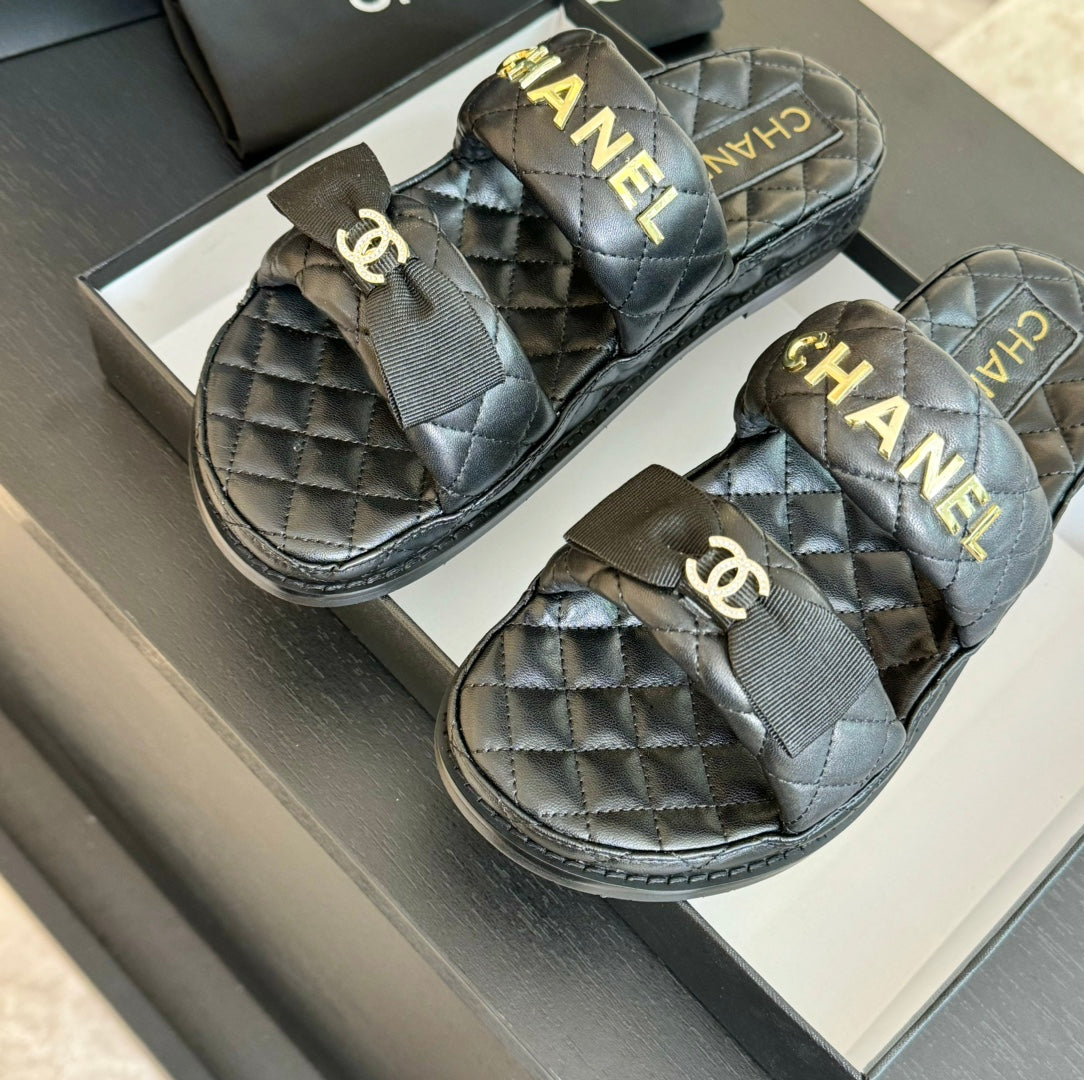 Mule Sandals Lambskin Black - 34