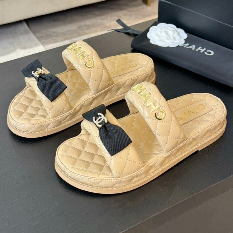 Mule Sandals Lambskin Beige Cream - 34