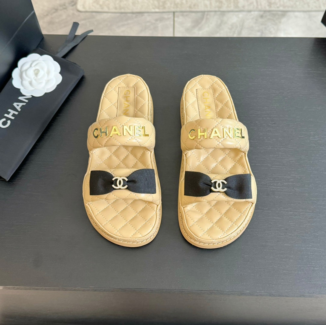 Mule Sandals Lambskin Beige Cream - 34