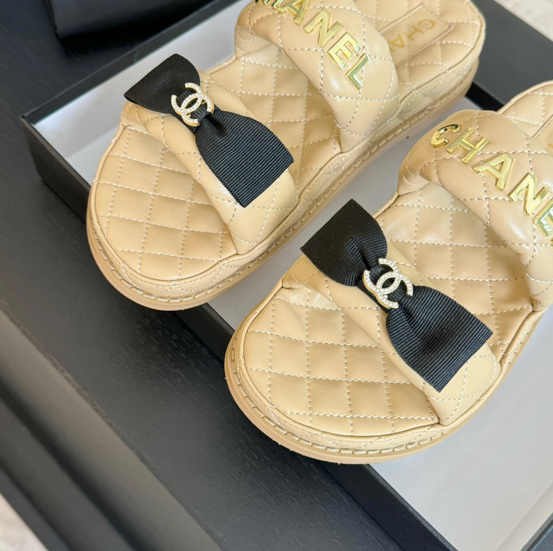 Mule Sandals Lambskin Beige Cream - 34