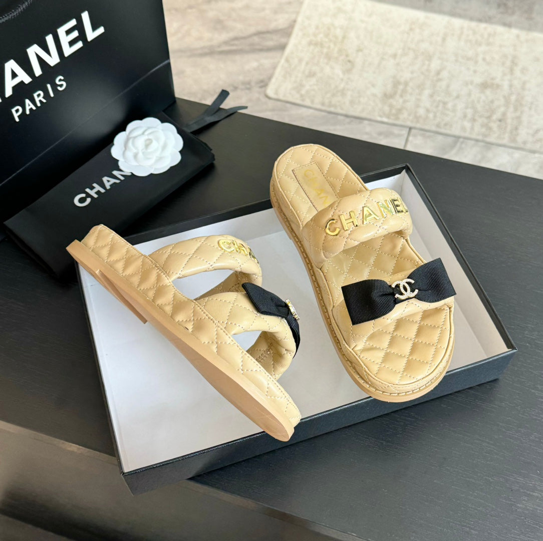 Mule Sandals Lambskin Beige Cream - 34