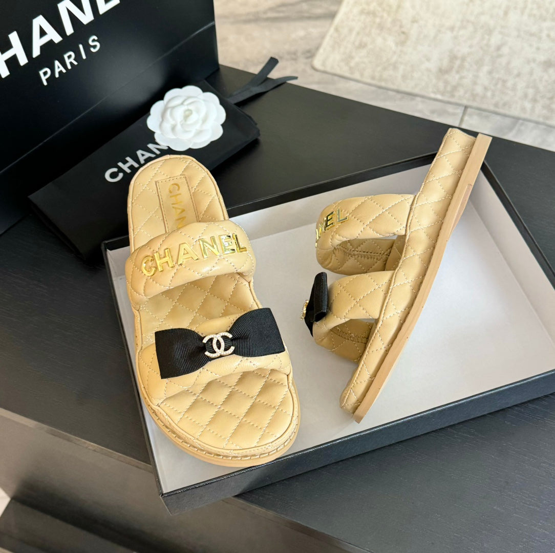 Mule Sandals Lambskin Beige Cream - 34