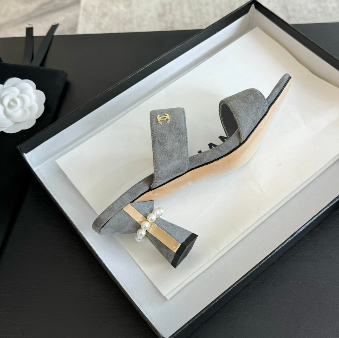 High Heels Lambskin Gray - 34