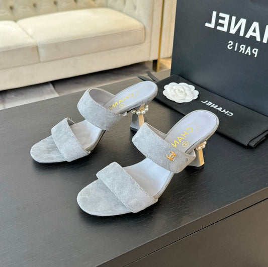 High Heels Lambskin Gray - 34