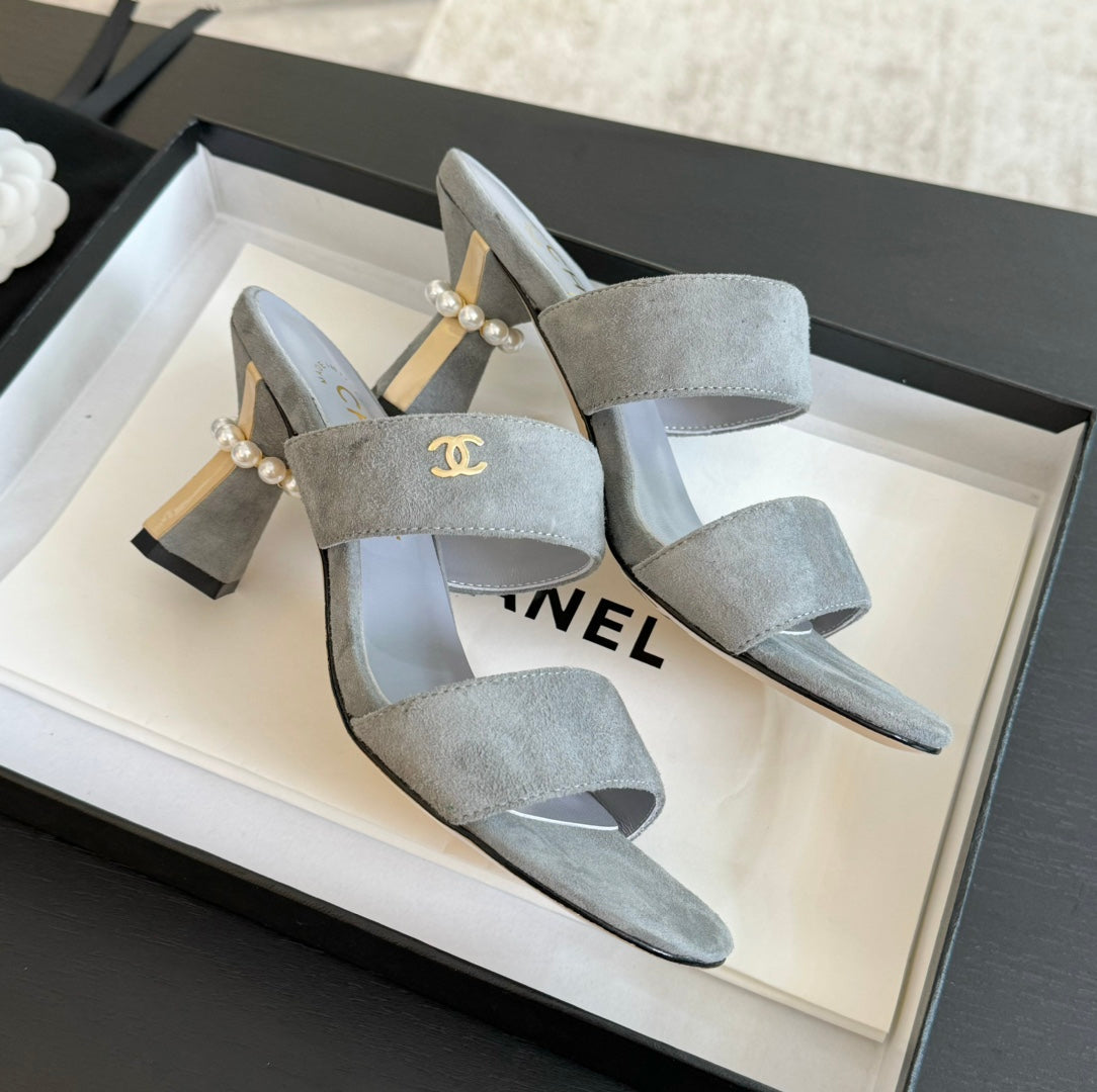 High Heels Lambskin Gray - 34