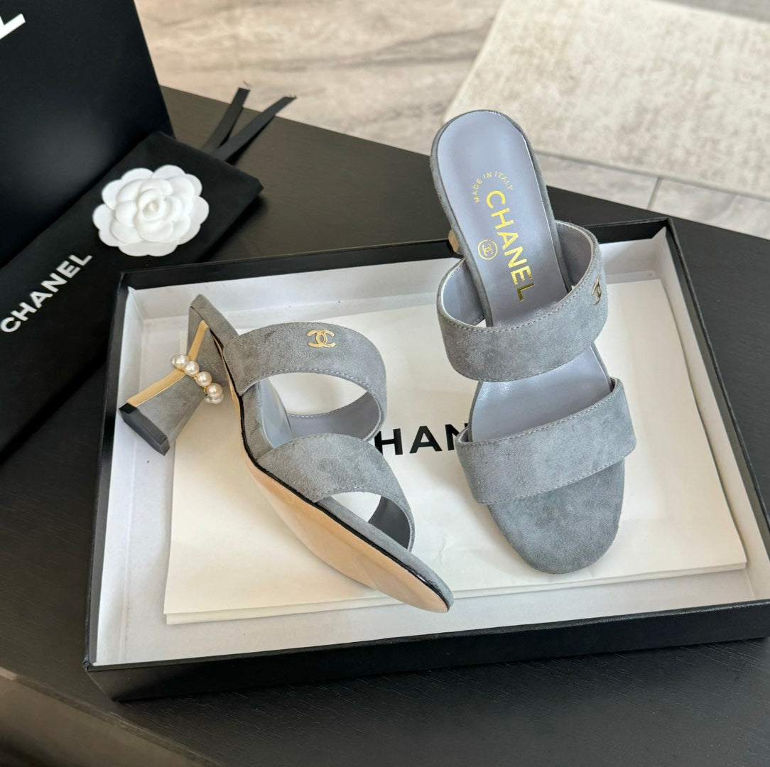 High Heels Lambskin Gray - 34