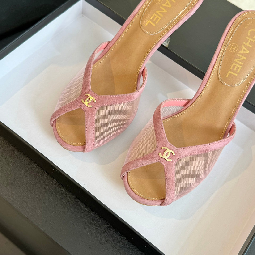 Double C High Heel Rose Pink Lambskin - 35