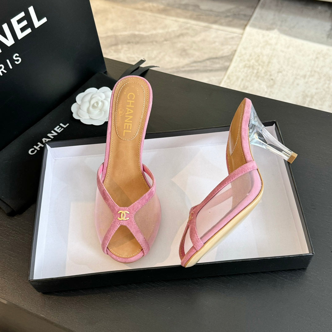 Double C High Heel Rose Pink Lambskin - 35