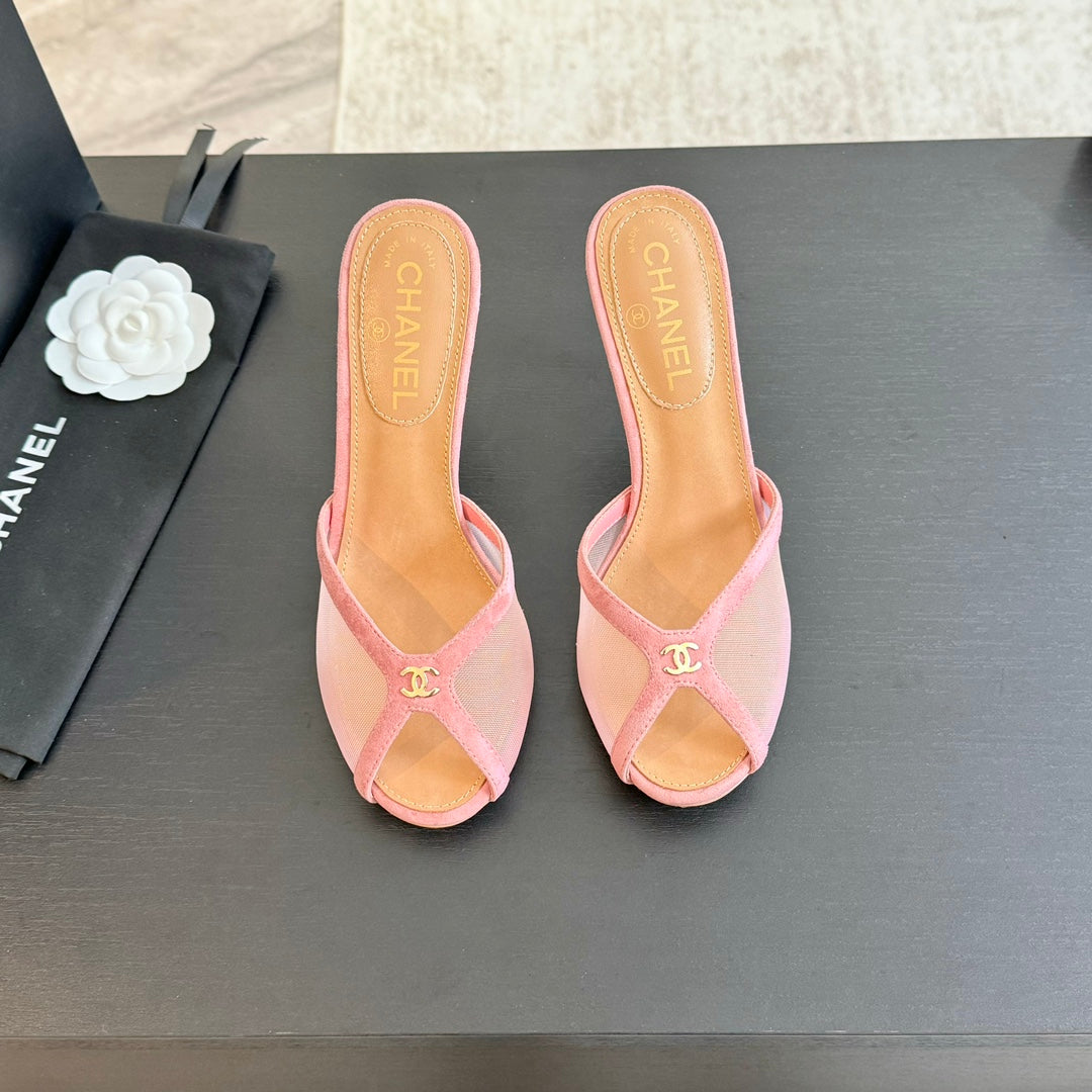 Double C High Heel Rose Pink Lambskin - 35