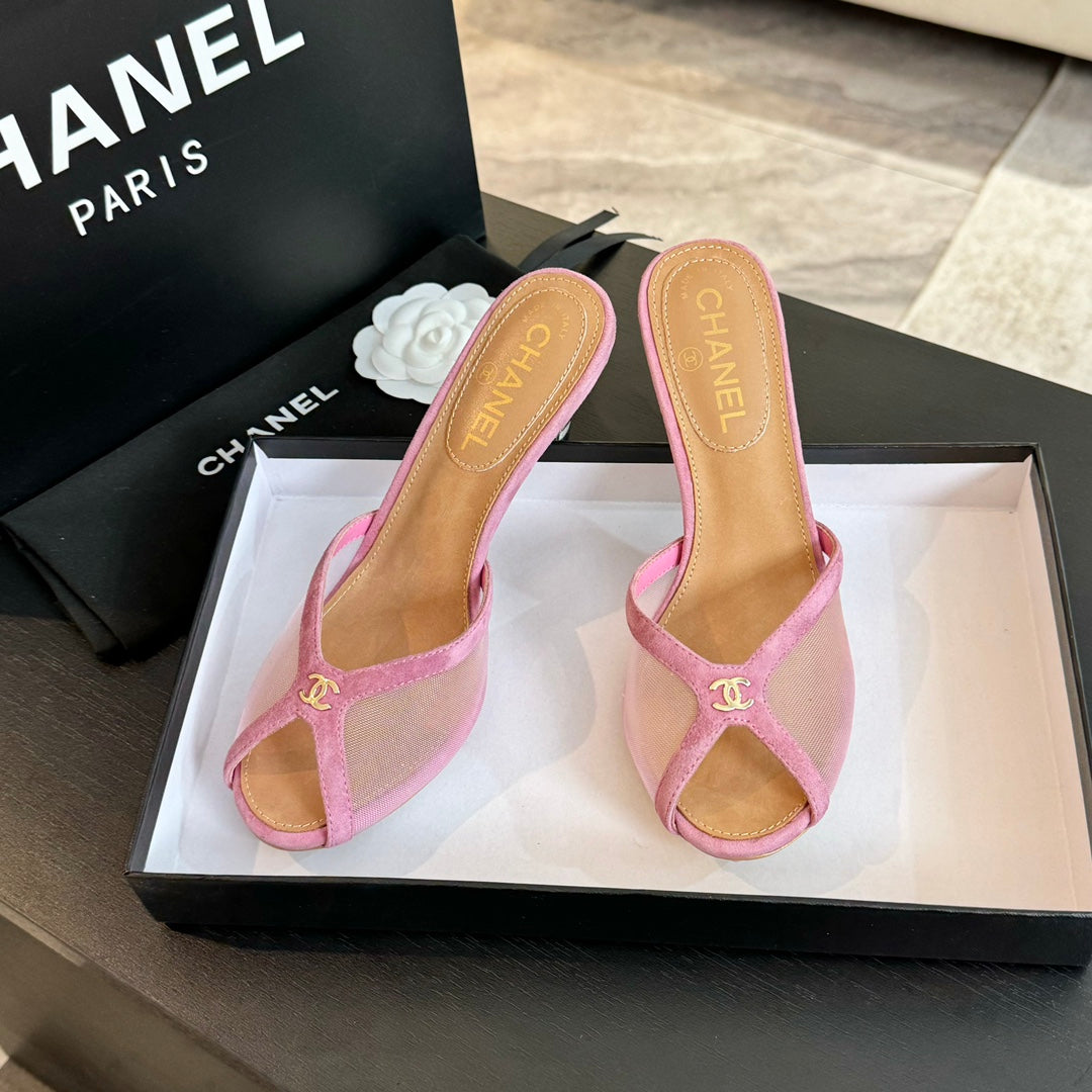 Double C High Heel Rose Pink Lambskin - 35